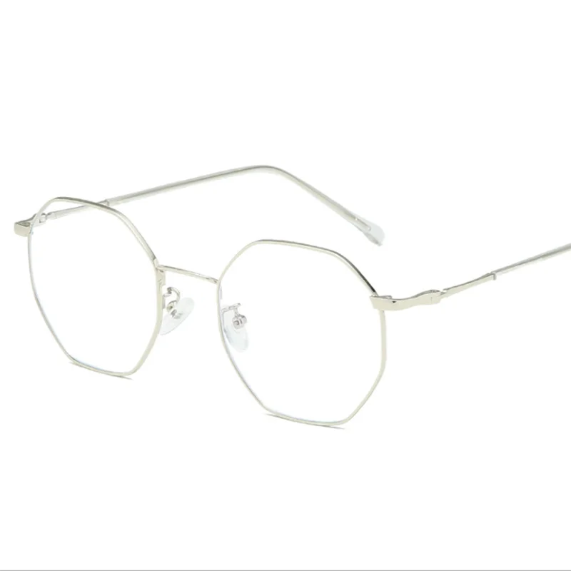 -1.0 -1.5 -2.0 -2.5 -3.0 to -6 Anti Blue Finished Myopia Glasses Women Men Metal Polygon Eyewear Short-sight Eyeglasses Minus