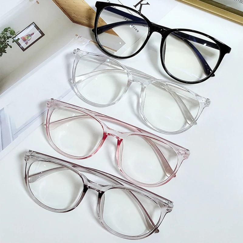 -1.0 1.5 2.0 to 6.0 Black Finished Myopia Glasses Men Women Transparent Eyeglasses Prescription Student Shortsighted Eyewear
