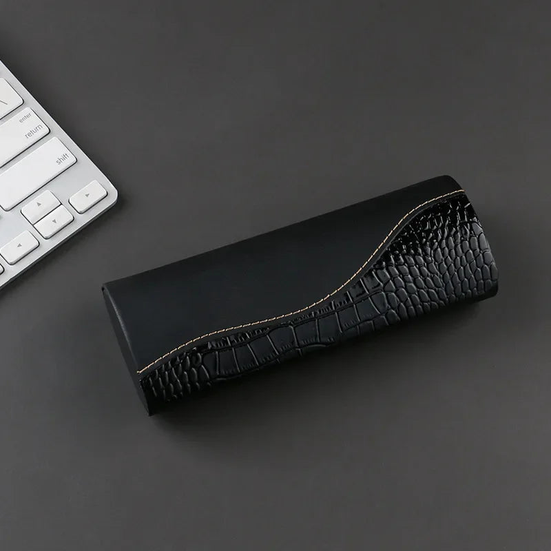 1pc Handmade Leather Eyeglass Case Unisex Optical Glasses Storage Box Sunglasses Protective Case Eyeglasses Accessories