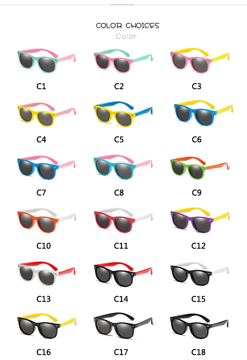 20 Colours New Polarized Kids Sunglasses Boys Girls Baby  Sun Glasses  Eyewear Child Shades Gafas UV400 Goggle