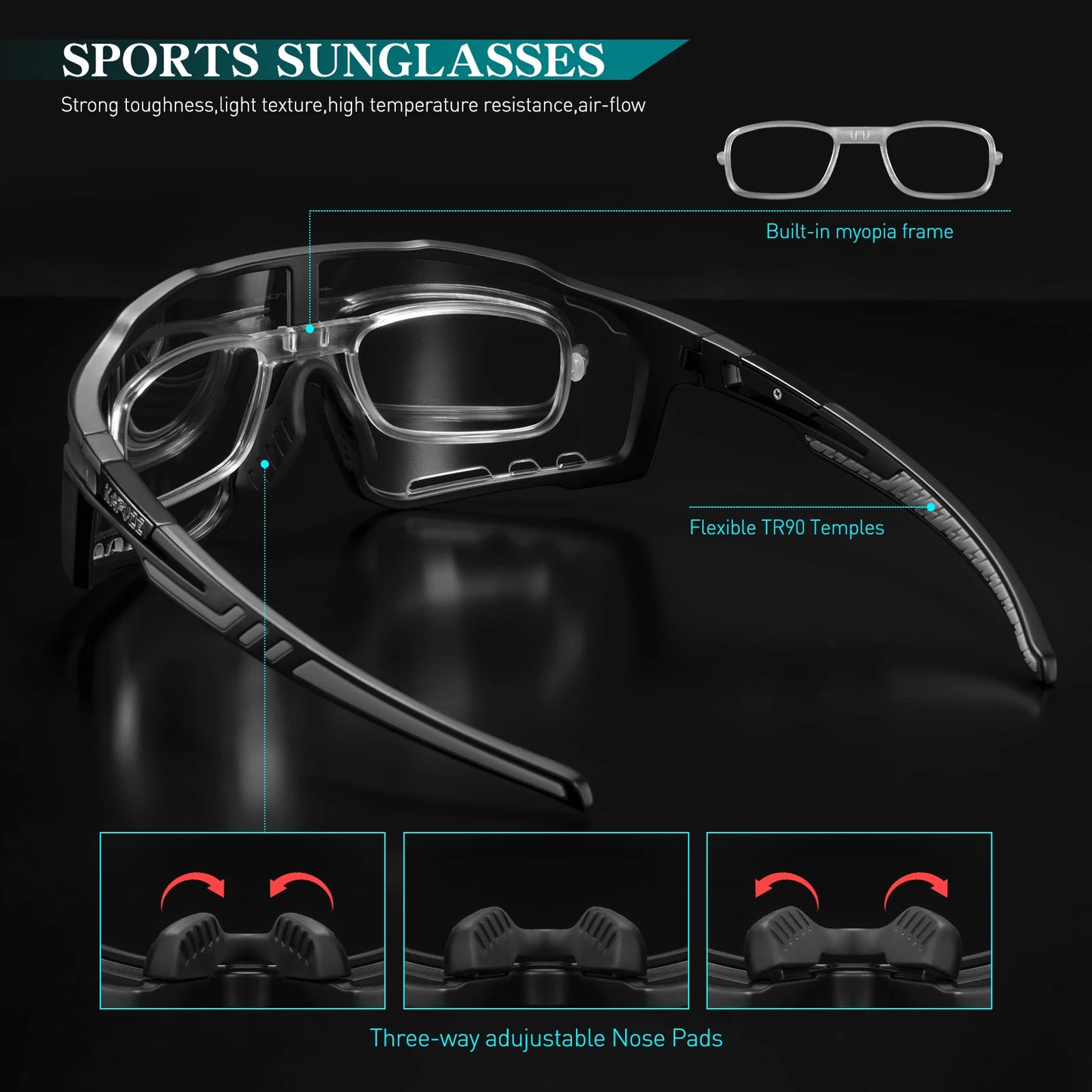 2023 Kapvoe Photochromic Cycling Glasses Sunglasses for Men Women Sport Speed Road Mtb Mountain Bike Bicycle Cycl Eyewear Goggle