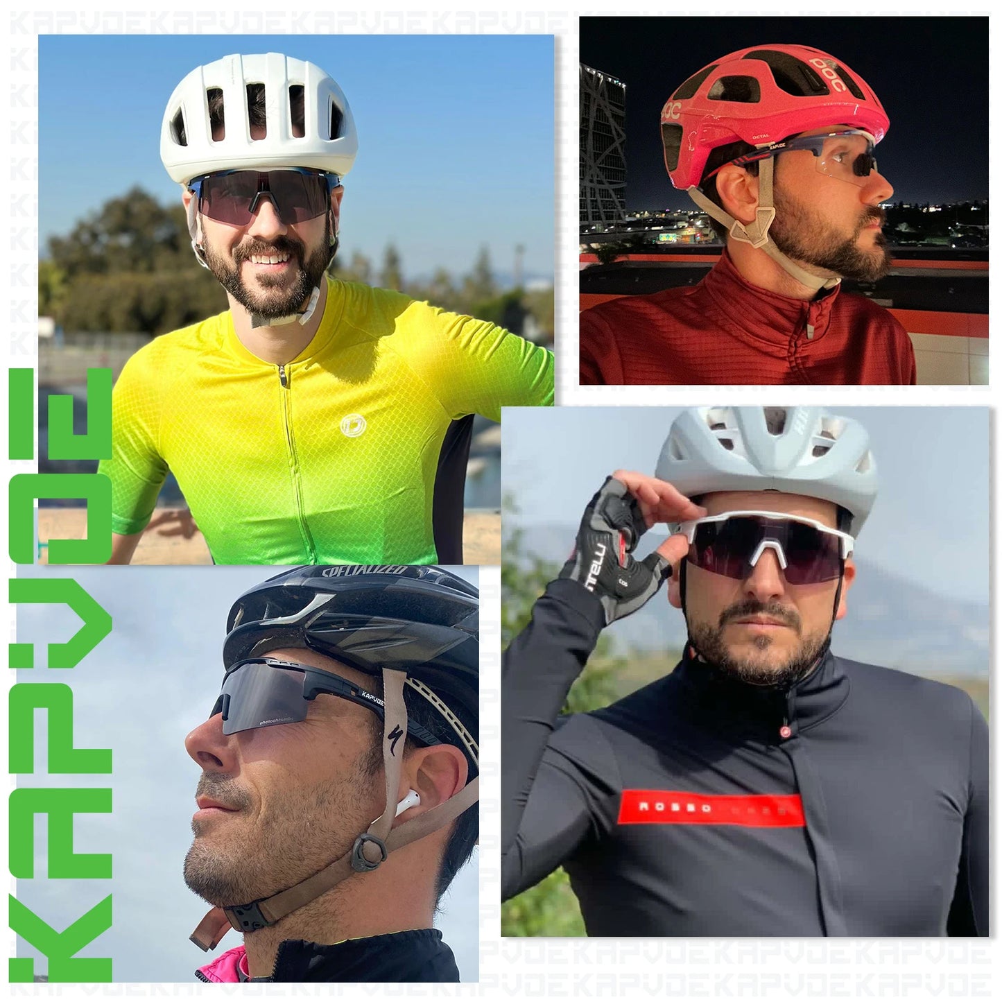 2023 Kapvoe Photochromic Cycling Glasses Sunglasses for Men Women Sport Speed Road Mtb Mountain Bike Bicycle Cycl Eyewear Goggle