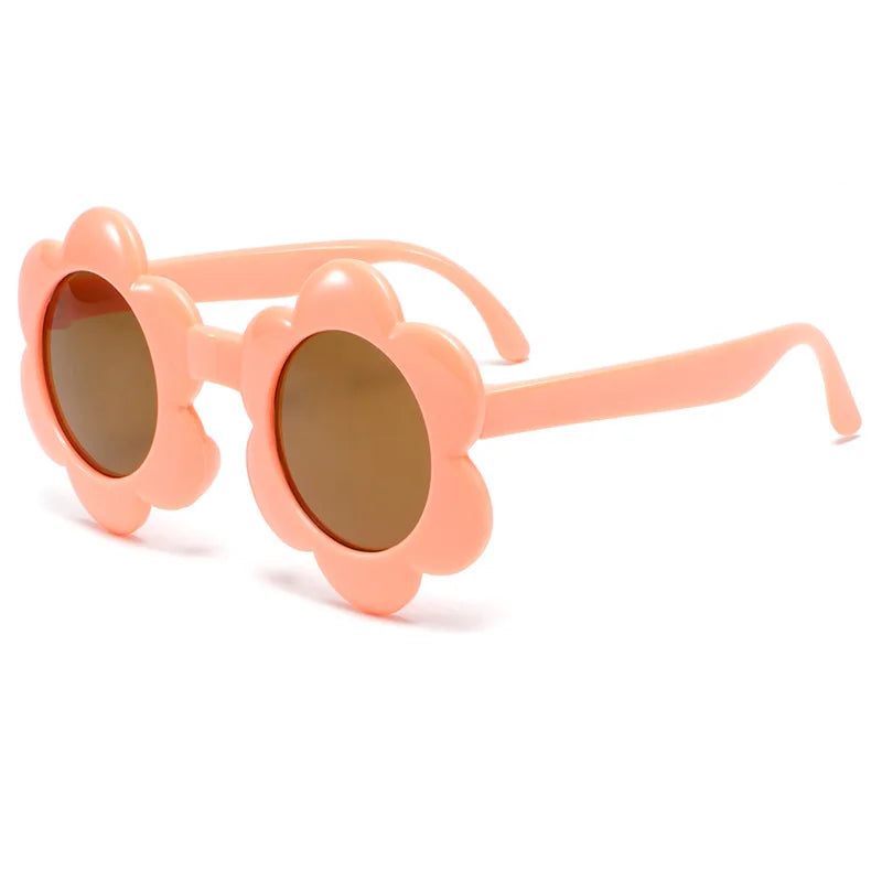 2024 New Children Cute Colors Acrylic Sun Flower Sunglasses UV400 Baby Girls Outdoor Protection Sunglasses Kids Sun Glasses