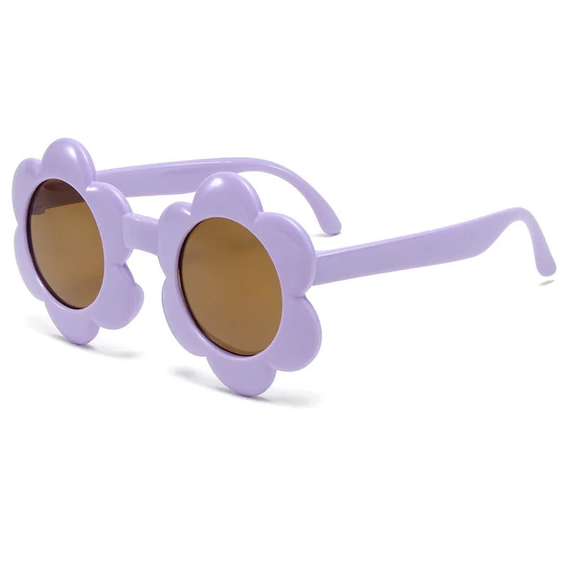 2024 New Children Cute Colors Acrylic Sun Flower Sunglasses UV400 Baby Girls Outdoor Protection Sunglasses Kids Sun Glasses