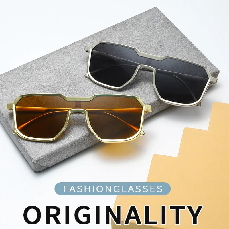 2024 New Irregular Sunglasses for Men Steampunk Style Metal Sunglasses Luxury Designer Sunglasses Womens Sun Glasses Wholesale