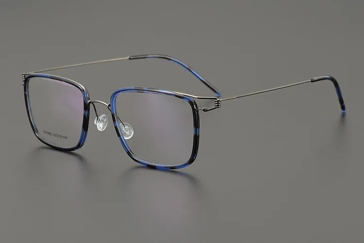 7G Japanese Style Square Sunglasses Frames of Fine Quality Acetate and Alloy Glasses for Men with Case