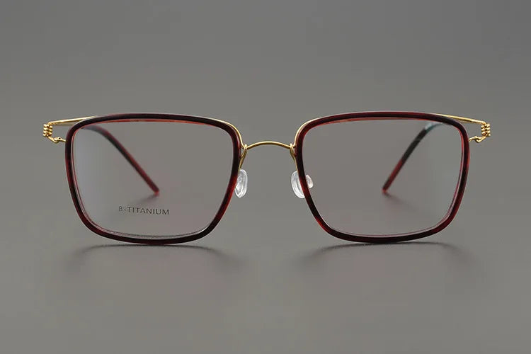 7G Japanese Style Square Sunglasses Frames of Fine Quality Acetate and Alloy Glasses for Men with Case