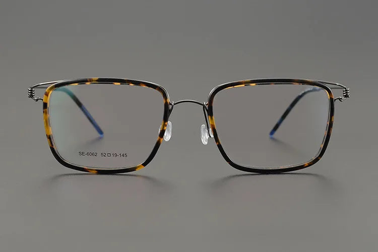 7G Japanese Style Square Sunglasses Frames of Fine Quality Acetate and Alloy Glasses for Men with Case