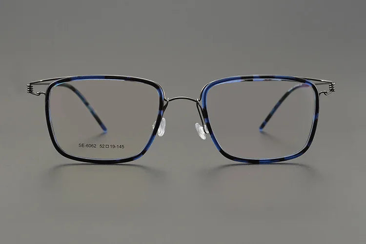 7G Japanese Style Square Sunglasses Frames of Fine Quality Acetate and Alloy Glasses for Men with Case