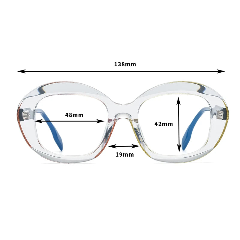 Personalized Black Acetate High Quality Oval Eyeglasses Frames Men Handmade Fun Glasses Women  Sunglasses