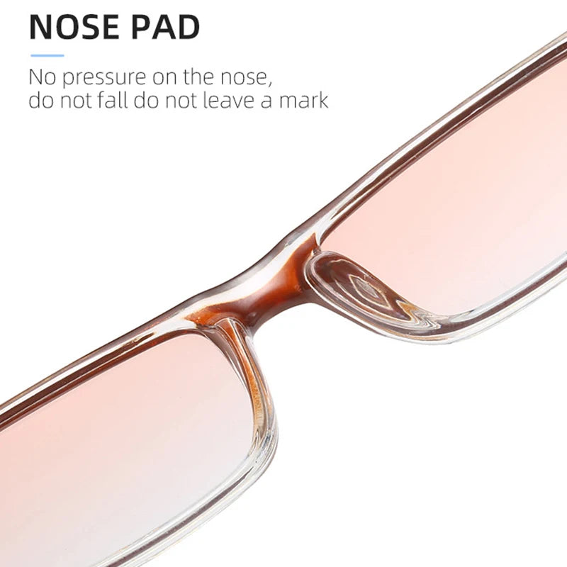 Ahora Gradient Tea Lens Presbyopia Reading Glasses For Women Men Ultralight Far Sighted Eyeglasses +1.0+1.5+2.0+2.5+3.0+3.5+4.0