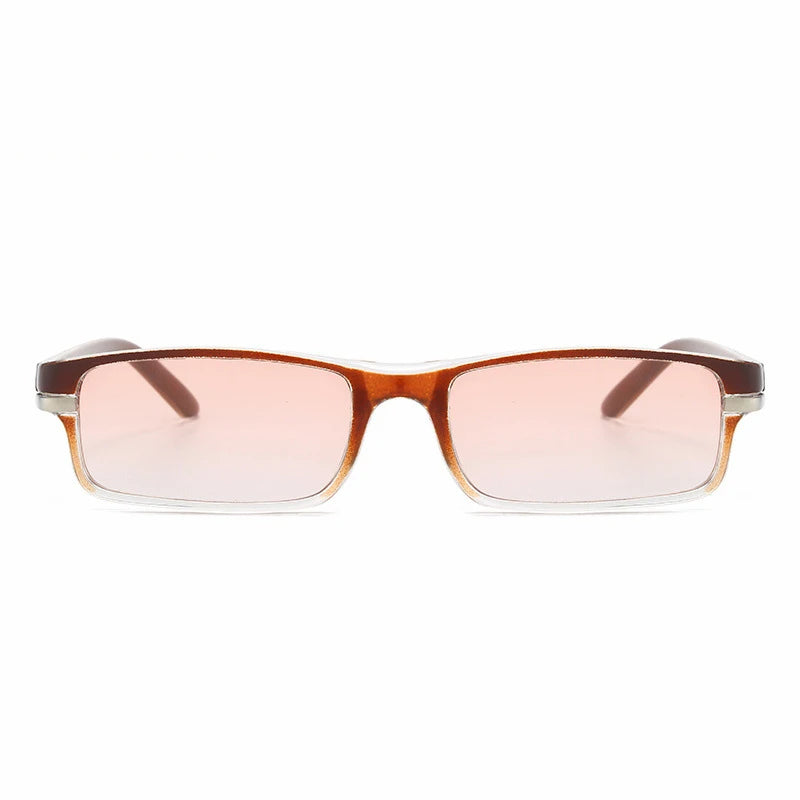 Ahora Gradient Tea Lens Presbyopia Reading Glasses For Women Men Ultralight Far Sighted Eyeglasses +1.0+1.5+2.0+2.5+3.0+3.5+4.0
