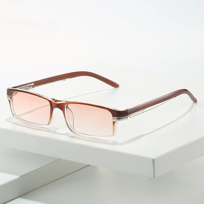 Ahora Gradient Tea Lens Presbyopia Reading Glasses For Women Men Ultralight Far Sighted Eyeglasses +1.0+1.5+2.0+2.5+3.0+3.5+4.0