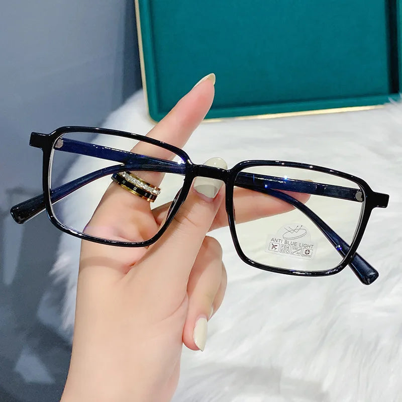 Ahora Square Reading Glasses Frame Ultalight Anti Blue Light Transparent Presbyopic Eyeglasses Goggles New +1.0...+4.0