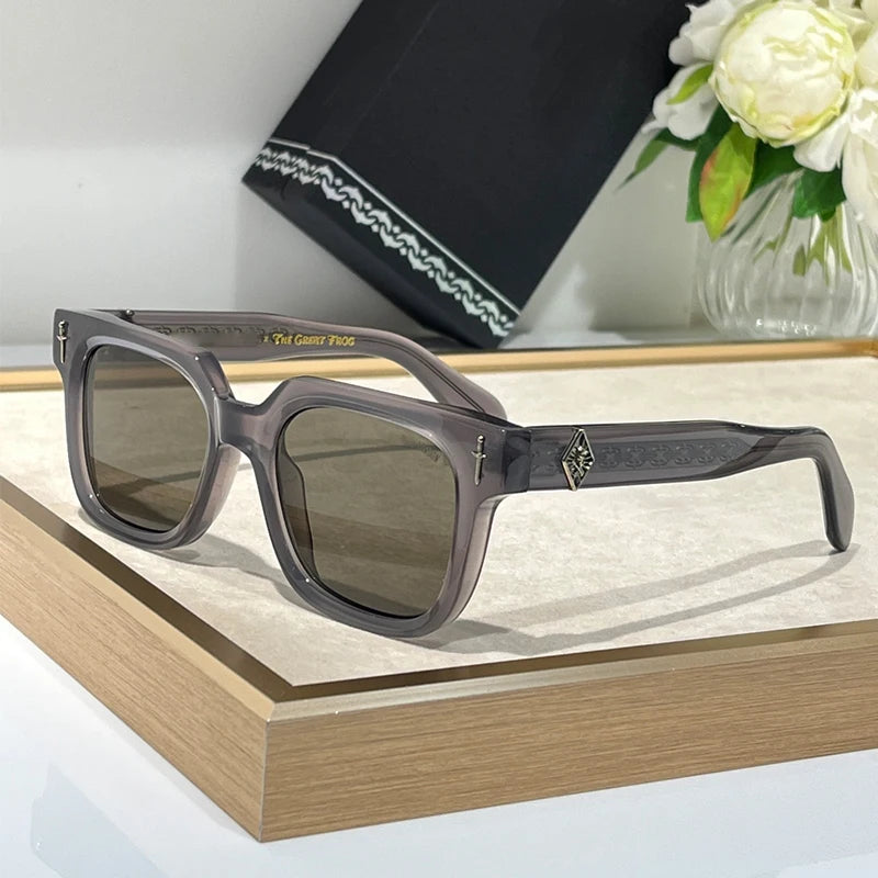 British Style Sunglasses for Men Thick Acetate Luxury Designer Sunglasses Women Occhiali Da Sole Da Uomo Glasses for Men