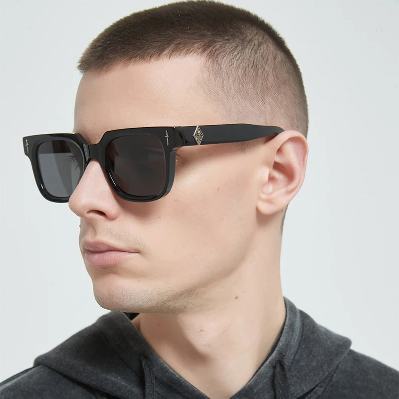 British Style Sunglasses for Men Thick Acetate Luxury Designer Sunglasses Women Occhiali Da Sole Da Uomo Glasses for Men