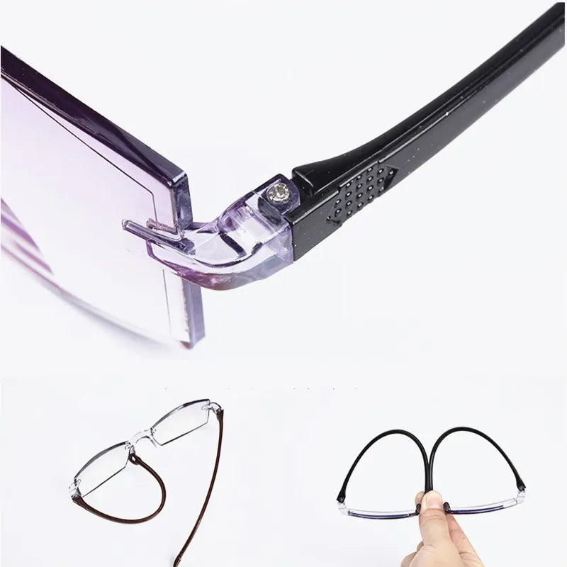Cheap TR90 Bifocal Reading Glasses Anti Blue Rays Plastic Presbyopic Glasses Diamond Cutting Magnification Multifocal Ultra 2019