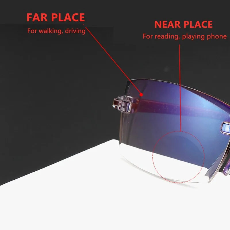 Cheap TR90 Bifocal Reading Glasses Anti Blue Rays Plastic Presbyopic Glasses Diamond Cutting Magnification Multifocal Ultra 2019