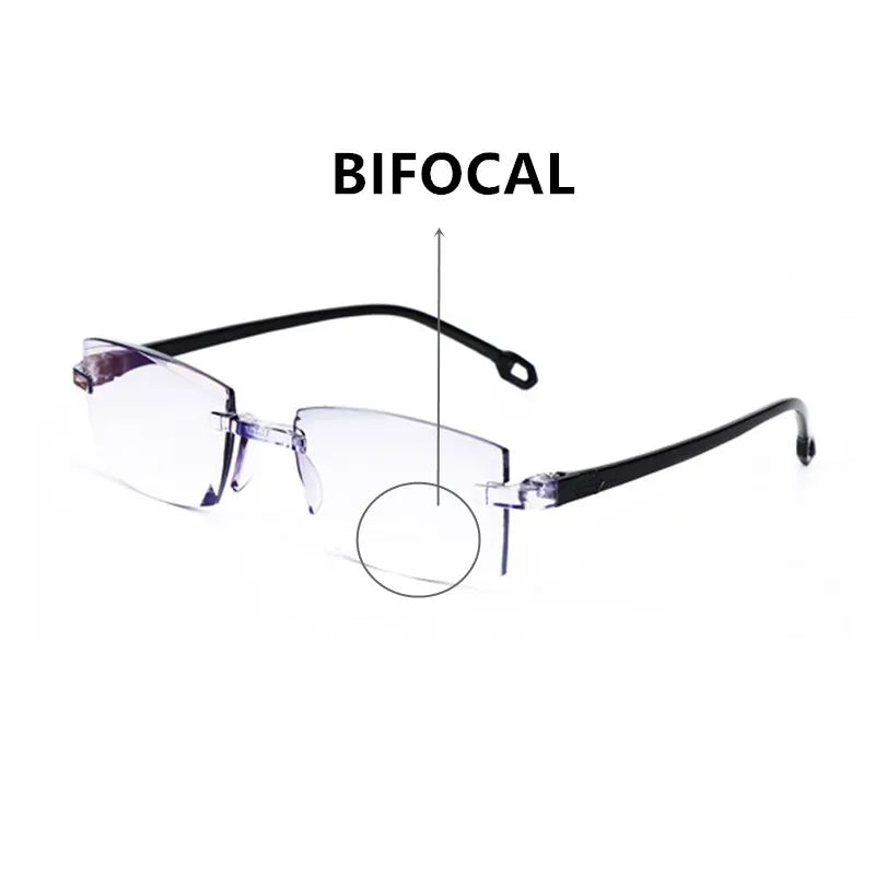 Cheap TR90 Bifocal Reading Glasses Anti Blue Rays Plastic Presbyopic Glasses Diamond Cutting Magnification Multifocal Ultra 2019