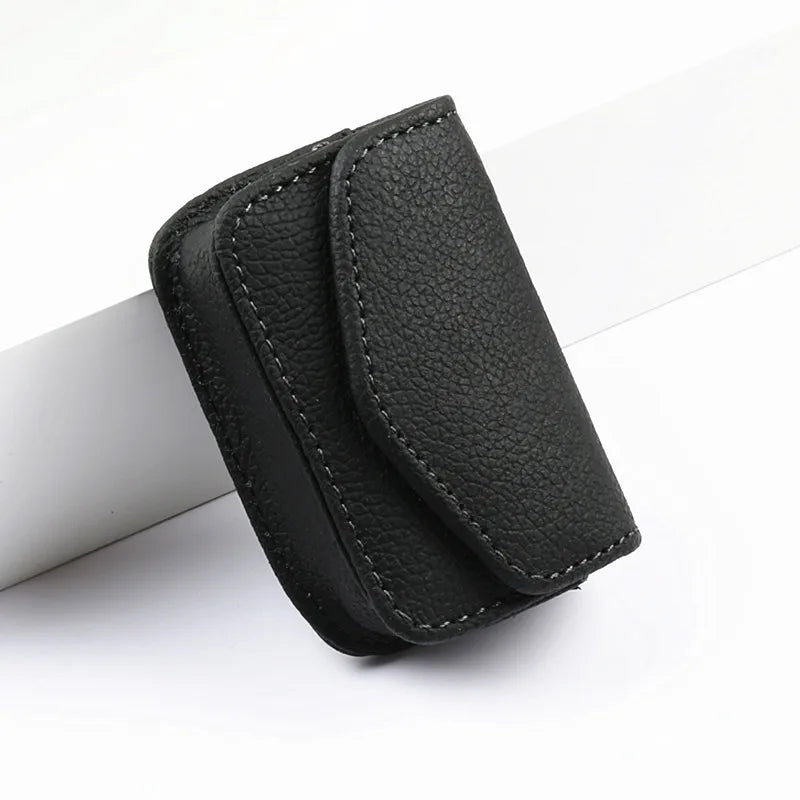 Classic Belt  Wearable PU Glasses Case Men Portable Leather Folding Glasses Storage Box Women