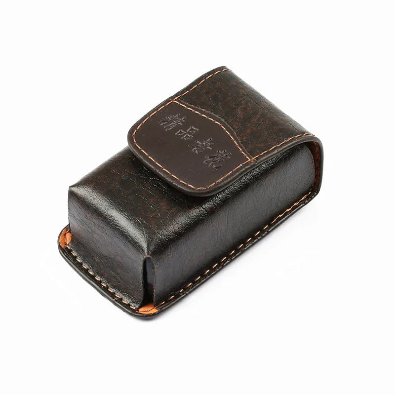 Classic Belt  Wearable PU Glasses Case Men Portable Leather Folding Glasses Storage Box Women