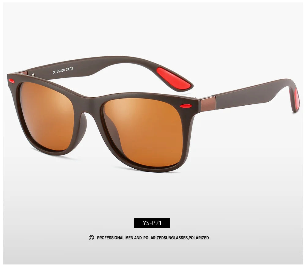 Classic Polarized Brand Design Sunglasses Men Women Driving Fishing Square Frame Sun Glasses Male Goggle UV400 Gafas De Sol