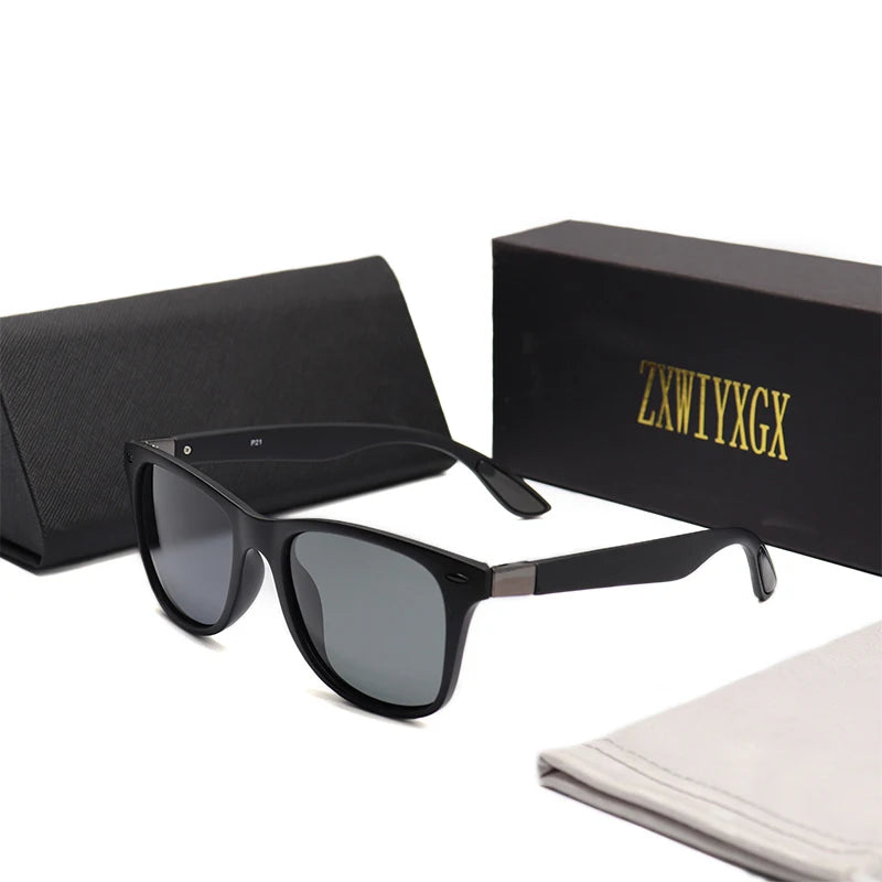 Classic Polarized Brand Design Sunglasses Men Women Driving Fishing Square Frame Sun Glasses Male Goggle UV400 Gafas De Sol