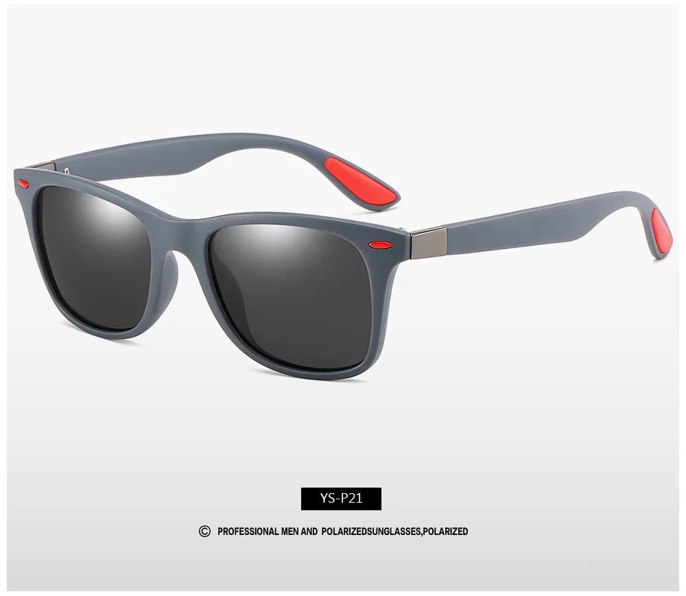 Classic Polarized Brand Design Sunglasses Men Women Driving Fishing Square Frame Sun Glasses Male Goggle UV400 Gafas De Sol
