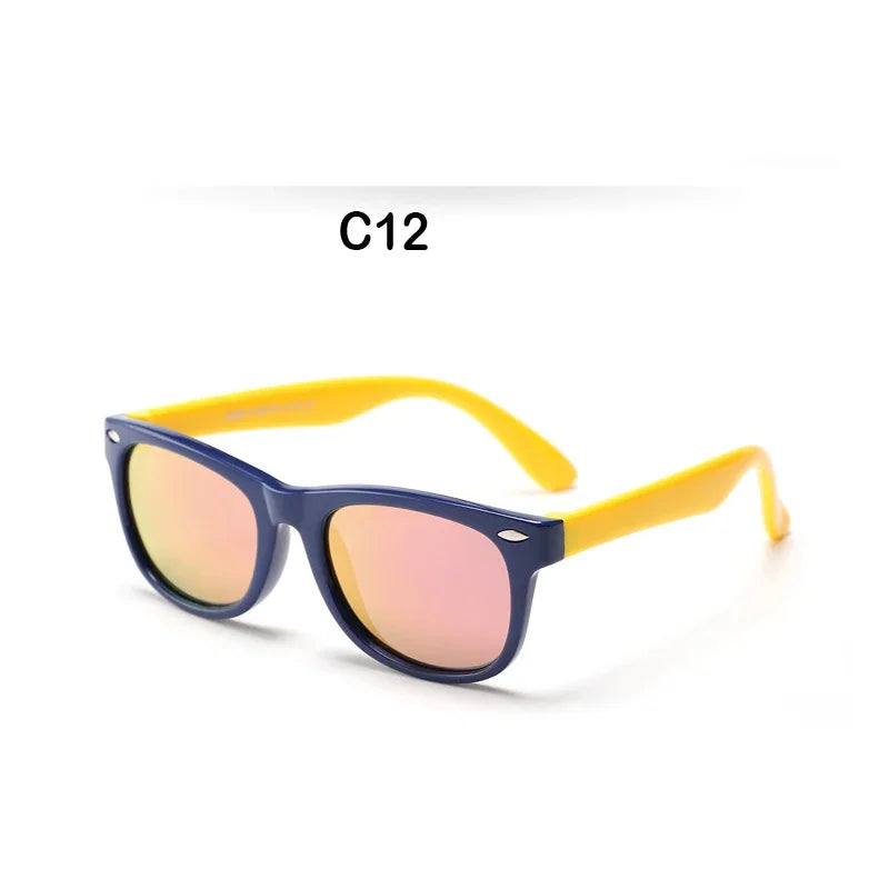 Kids Sunglasses Children Polarized Sun Glasses Boys Girls Glasses Silicone Safety Baby Shades UV400 Eyewear Age 3-12