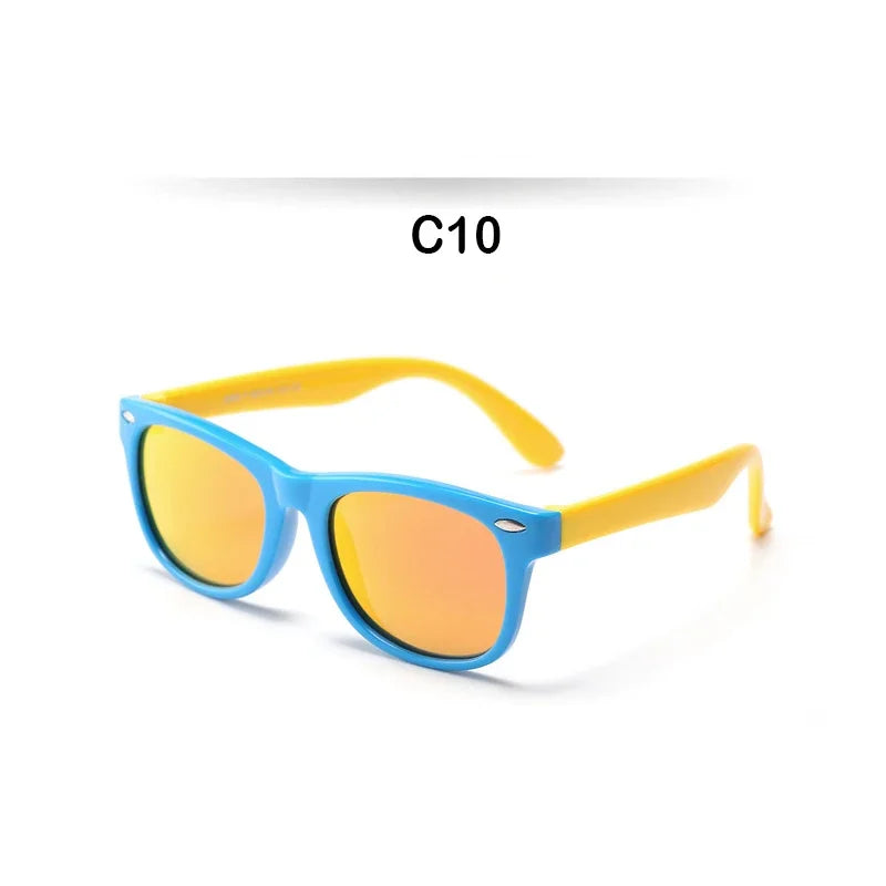 Kids Sunglasses Children Polarized Sun Glasses Boys Girls Glasses Silicone Safety Baby Shades UV400 Eyewear Age 3-12