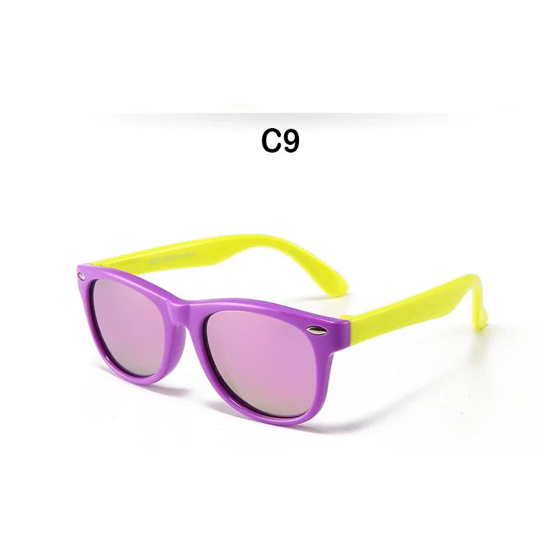 Kids Sunglasses Children Polarized Sun Glasses Boys Girls Glasses Silicone Safety Baby Shades UV400 Eyewear Age 3-12