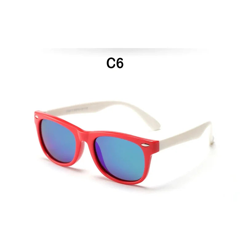 Kids Sunglasses Children Polarized Sun Glasses Boys Girls Glasses Silicone Safety Baby Shades UV400 Eyewear Age 3-12
