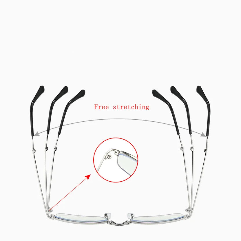 Folding Progressive Reading Glasses Multifocal Unisex Blue Blocking Hyperopia Glasses Ultralight UV Protection Eyeglass