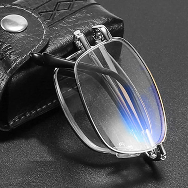 Folding Progressive Reading Glasses Multifocal Unisex Blue Blocking Hyperopia Glasses Ultralight UV Protection Eyeglass