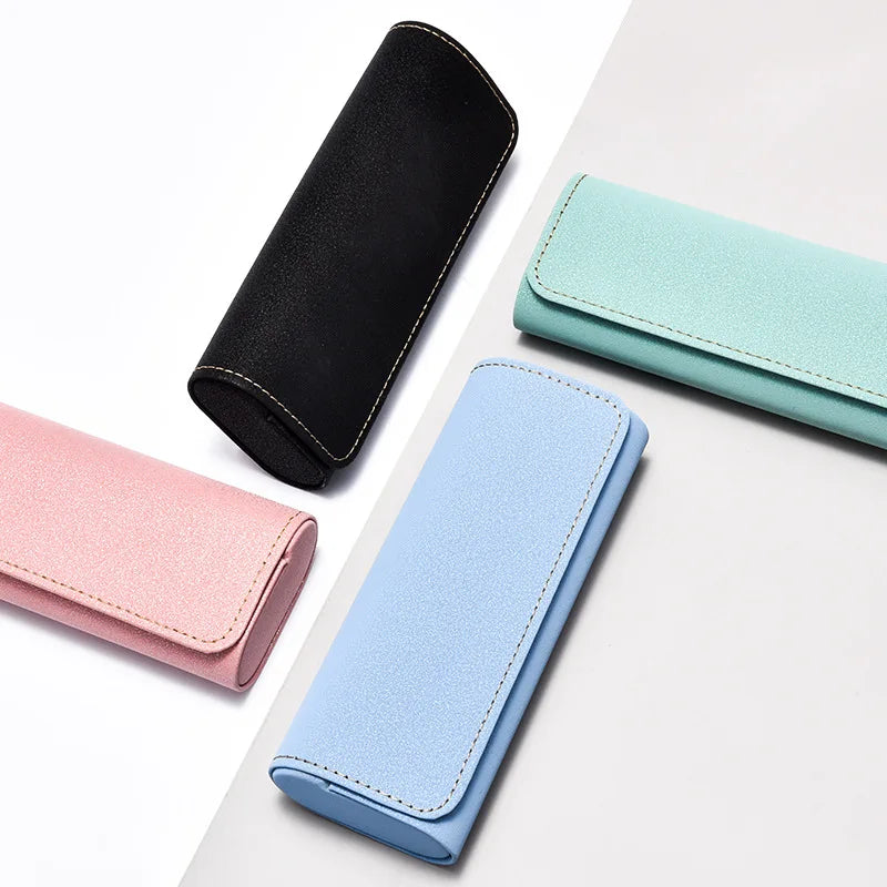 Fresh PU Glasses Case Women Creative Personality Sunglasses Box Glasses Storage Box Eyewear Protection Containers