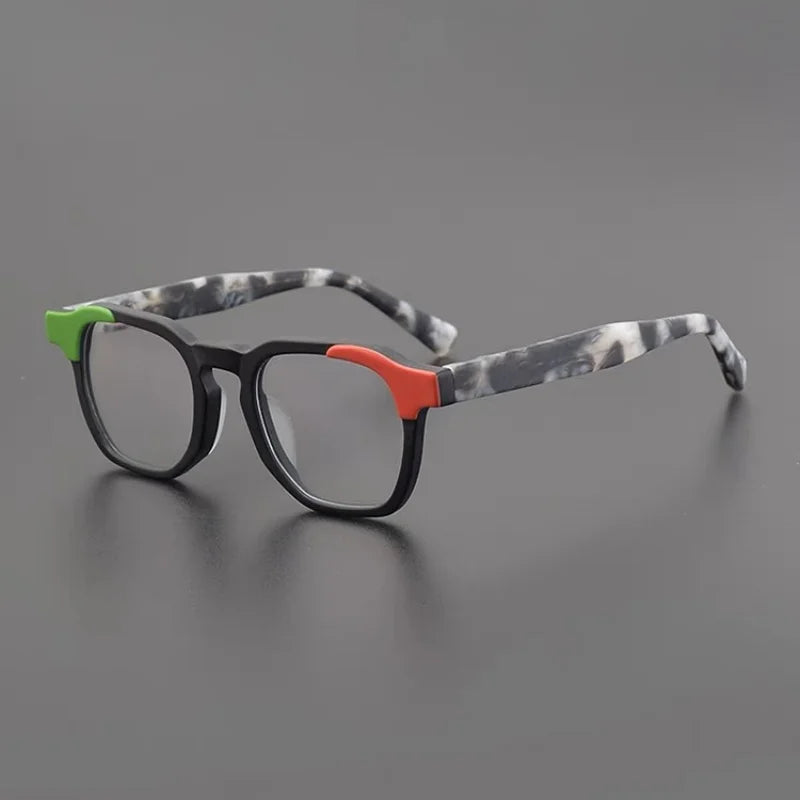 Frosted texture glasses frame for men and women color matching myopia prescription glasses acetate optical glasses frame fashion