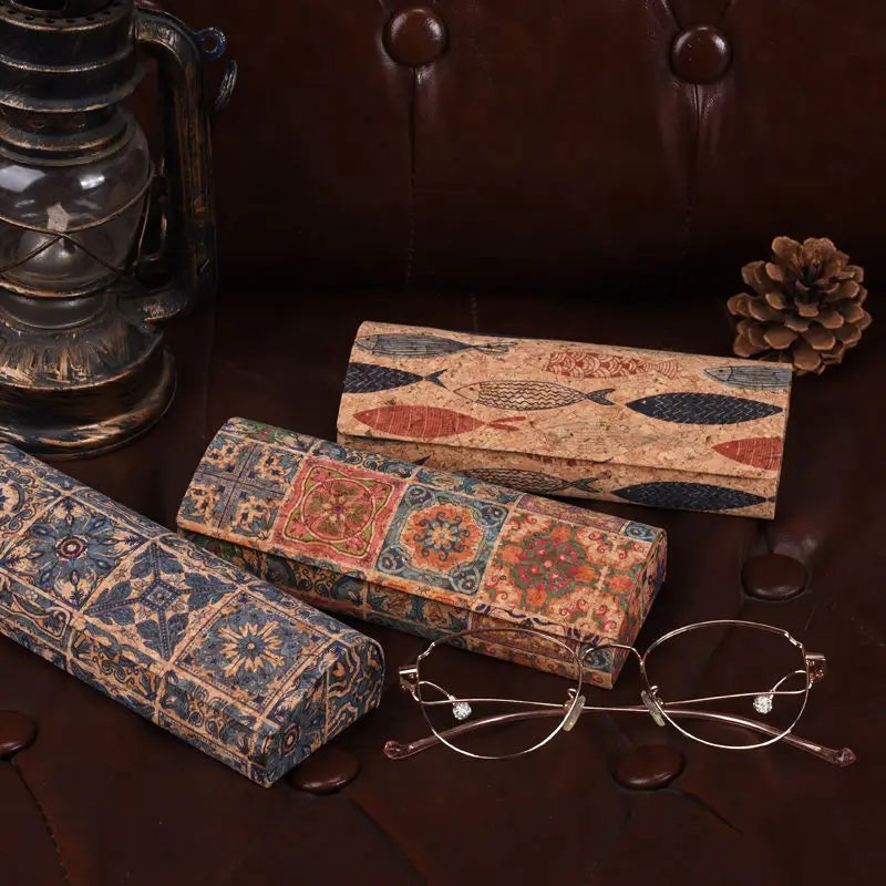 Grain Mural Glasses Case Women Creative Sunglasses Box Glasses Storage Box Eyewear Protection Containers