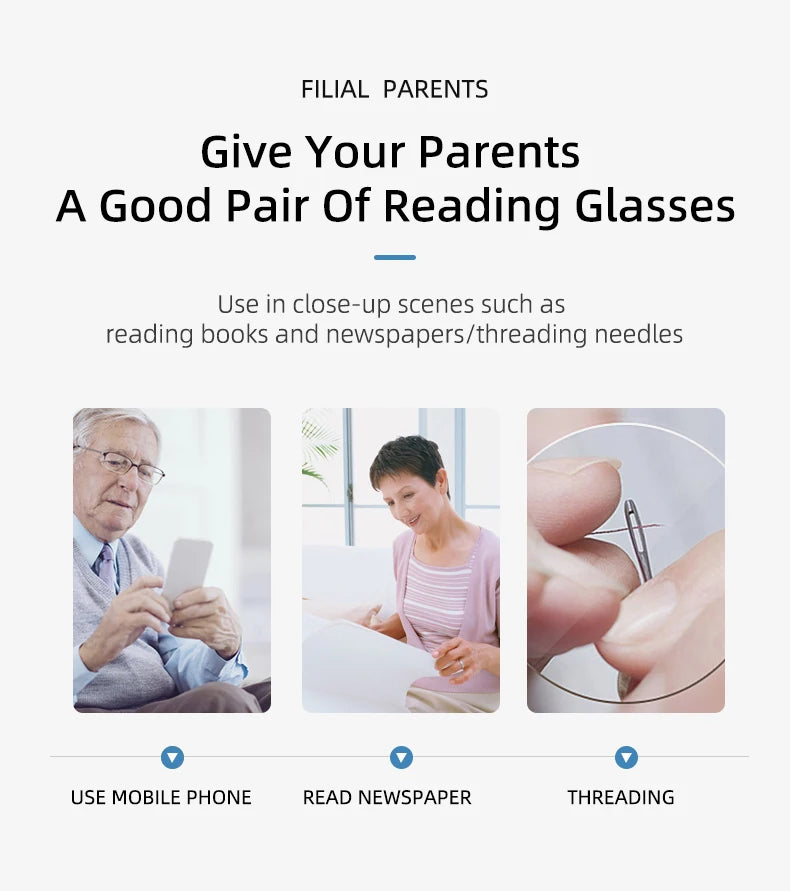 IENJOY Stainless Steel Reading Glasses Blue Light Blocking Eyeglasses Men Presbyopia Glasses Foldable Mini Eyeglasses Frame