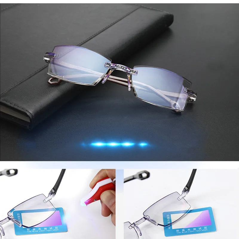 Cheap TR90 Bifocal Reading Glasses Anti Blue Rays Plastic Presbyopic Glasses Diamond Cutting Magnification Multifocal Ultra 2019