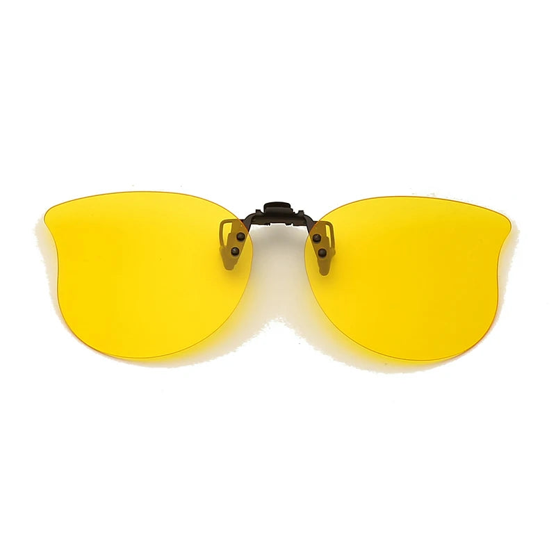 HOOLDW Polarized Clip On Sunglasses Men Women Photochromic Sun glasses Night Vision Glasses Anti Glare Driving Goggles Eyewear