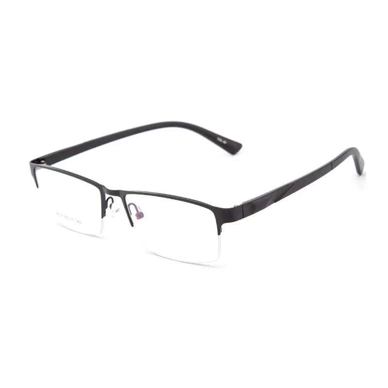 Half Rim Metal Frame Glasses For Male Ultra Light Cusual Style Square Shape Upsale Optical Eyewears