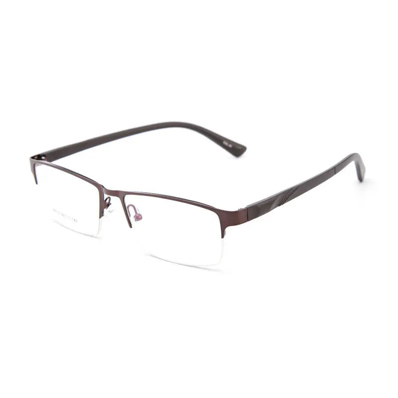 Half Rim Metal Frame Glasses For Male Ultra Light Cusual Style Square Shape Upsale Optical Eyewears
