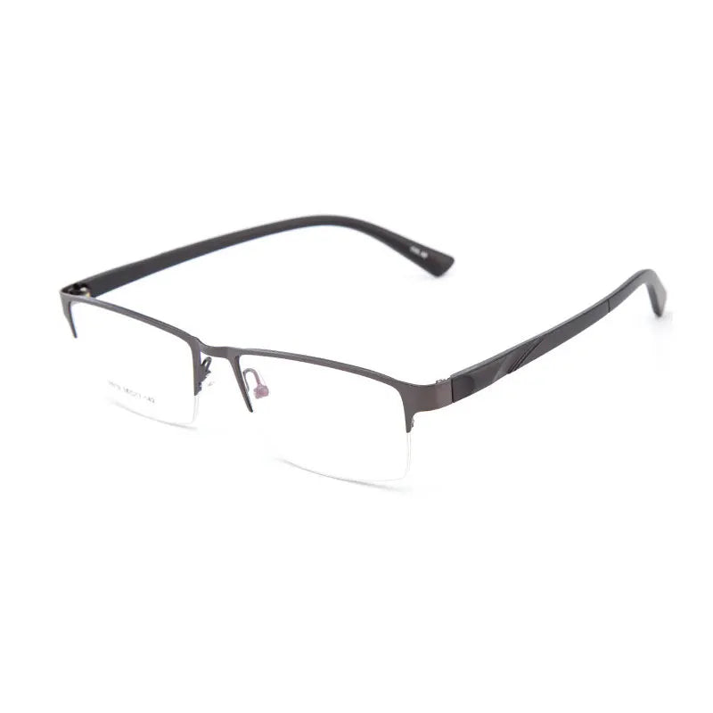 Half Rim Metal Frame Glasses For Male Ultra Light Cusual Style Square Shape Upsale Optical Eyewears