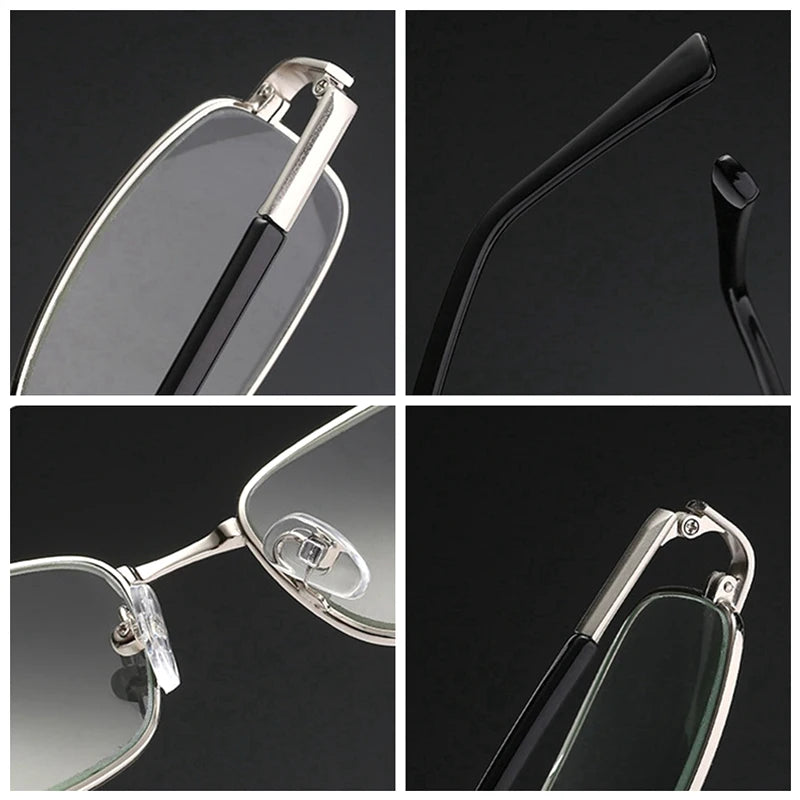 High Quality Photochromic Reading Glasses Men Women Classic Hyperopia Presbyopic Glasses metal Full Frame +1.5 2.5
