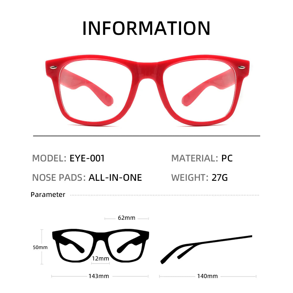 IENJOY Square Transparent Optical Glasses Frame Blue Light Blocking Glasses Vision Care Oversized Computer Eyeglasses Frames