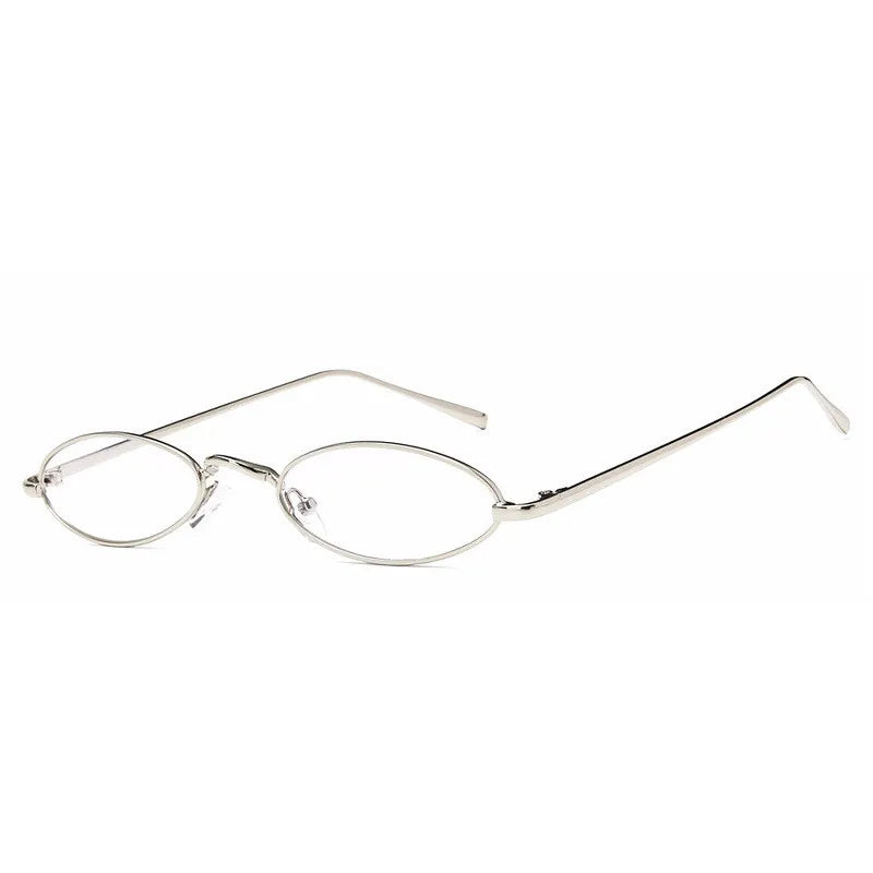 Japan Alloy Small Anti-Blue Glasses Frame Women INS No Makeup Plain Glasses Men Decorative Computer Glasses