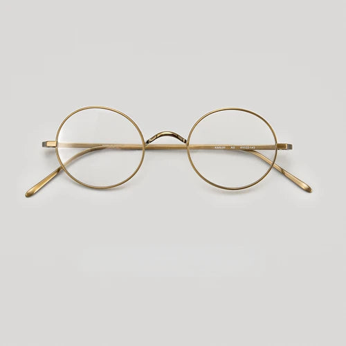 Japanese Handmade Glasses Frame Designer Eyeglasses Frames for Men  Round Frame KMN-90 Pure Titanium Anti-fog Myopia Glasses