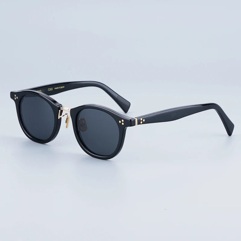 Japanese Round  Sunglasses 566 Premium Acetate Tortoise Uv400 Glasses Men Designer Handmade Luxury Eyeglasses for Women