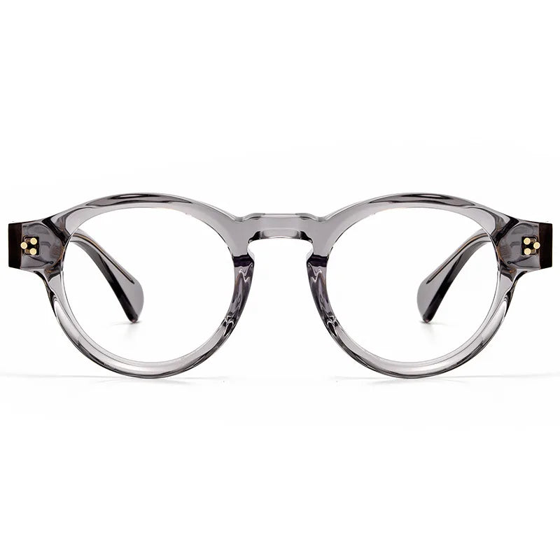 Japanese Style Round Handmade Eyeglasses Frames Acetate Classical Retro Men Black Tortoise Ladies Glasses with Case