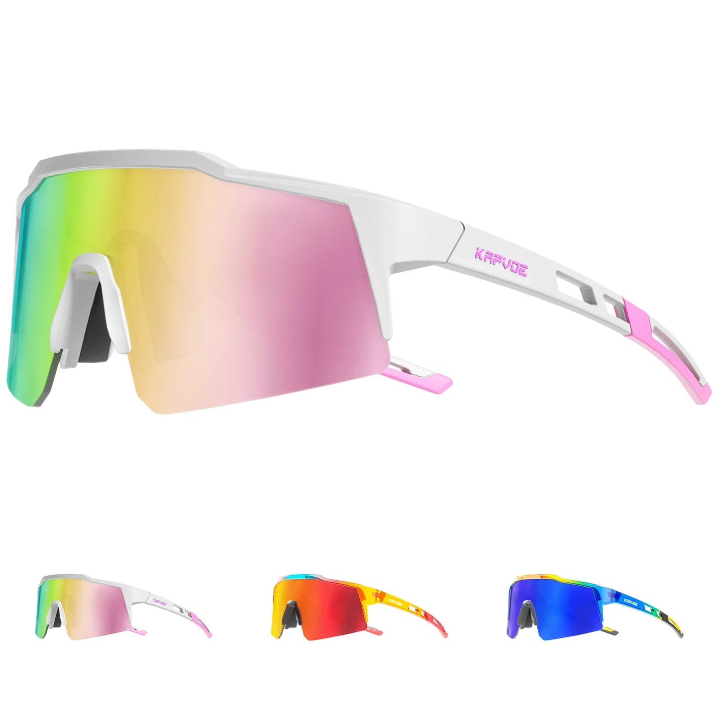 Kapvoe-Child Polarized Cycling Sunglasses Boys Outdoor Sports Girls Men's Goggles MTB Road Bike Protection Glasses Riding UV400
